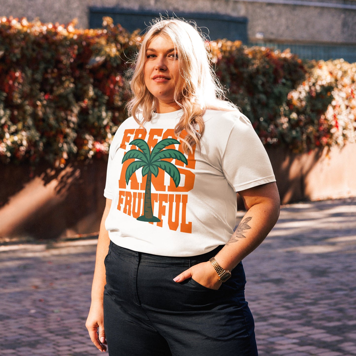 Fresh and Fruitful - Premium organic cotton t-shirt by MASIN Fashion – Faith - based Wear