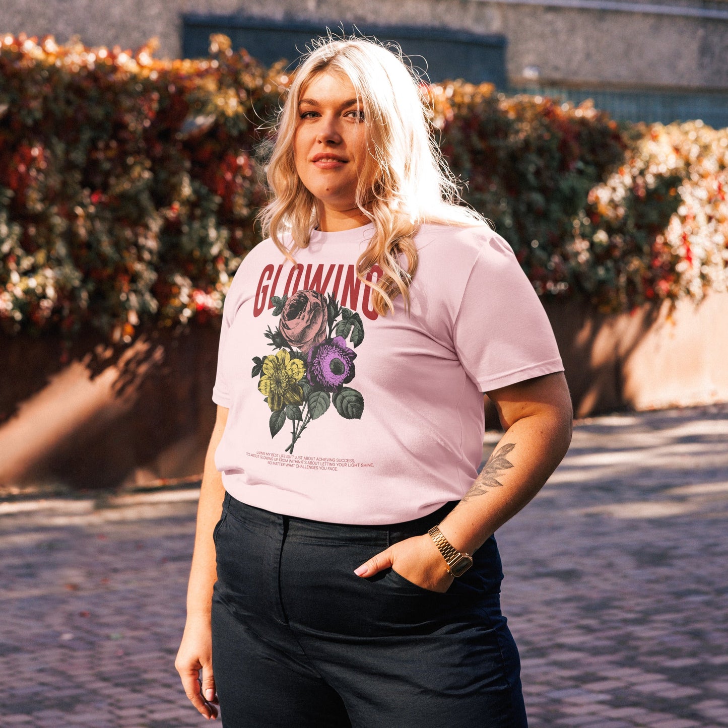 Glowing - Unisex Premium Organic Cotton T-Shirt by MASIN Fashion – Faith - based Wear