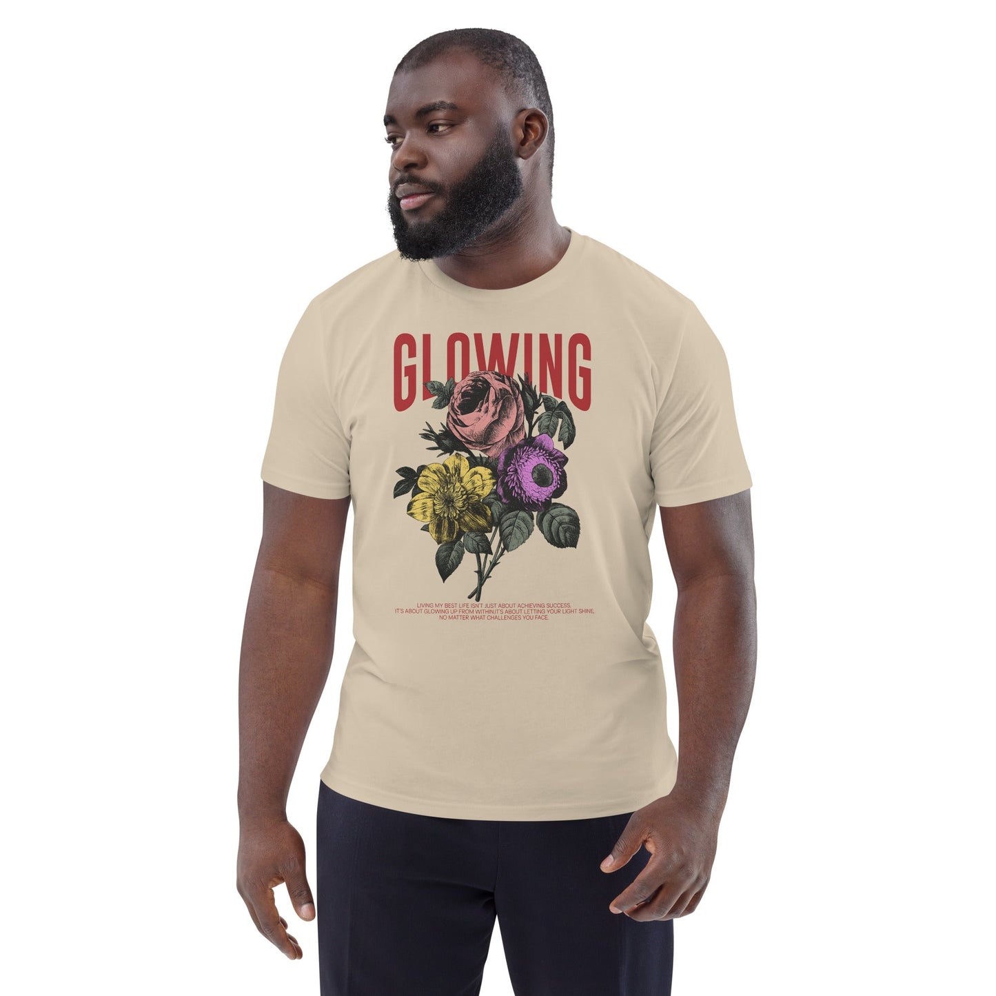 Glowing - Unisex Premium Organic Cotton T-Shirt by MASIN Fashion – Faith - based Wear