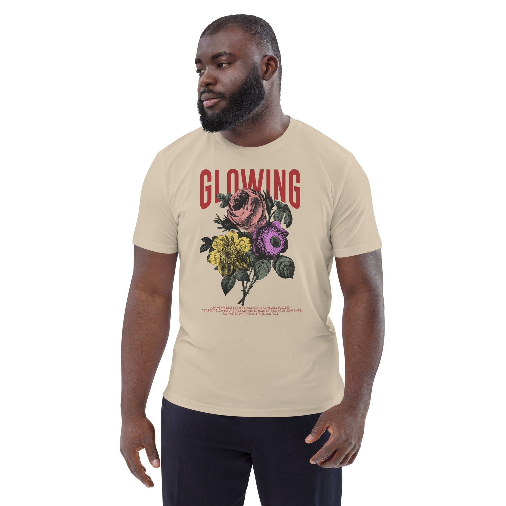 Glowing - Unisex Premium Organic Cotton T-Shirt by MASIN Fashion – Faith - based Wear