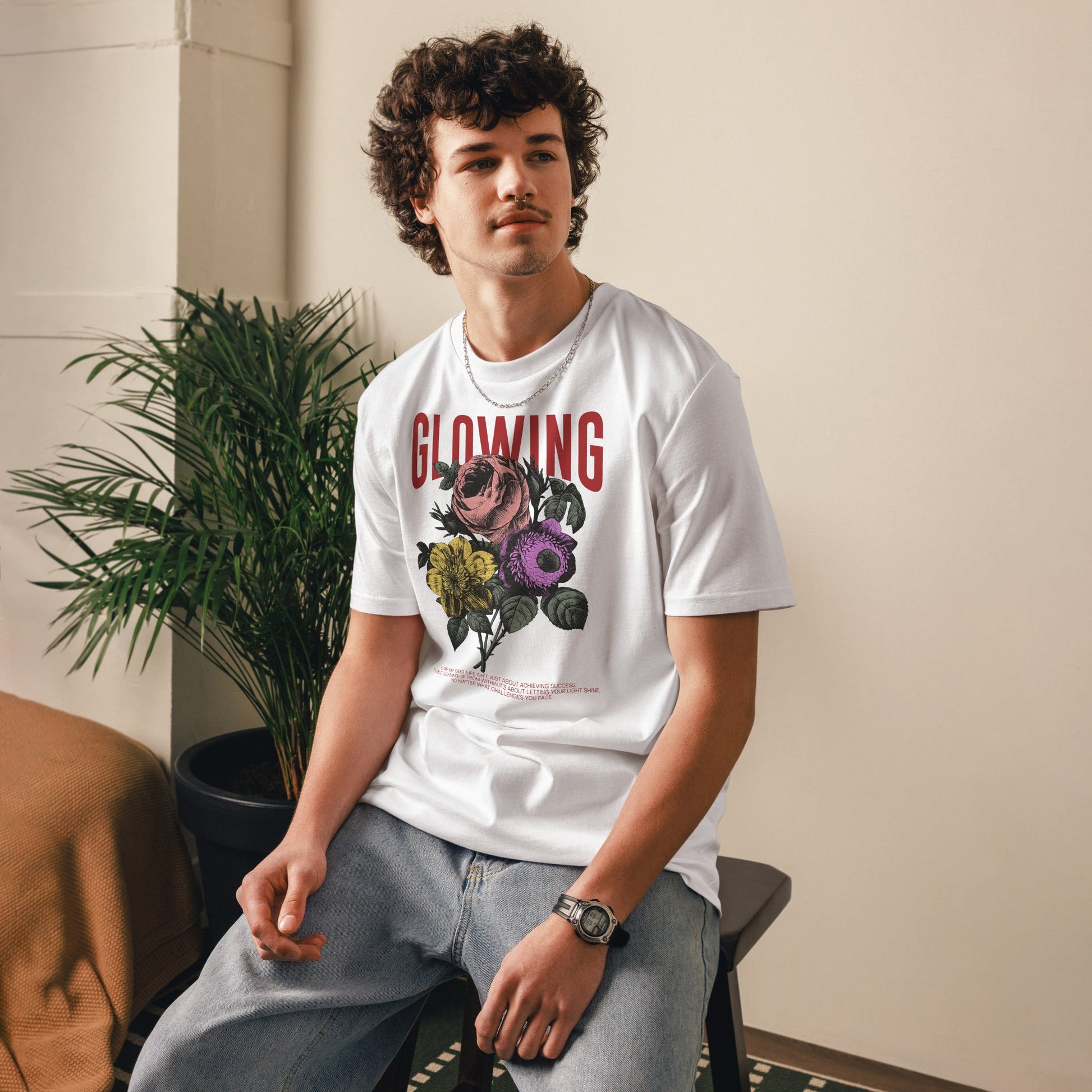 Glowing - Unisex Premium Organic Cotton T-Shirt by MASIN Fashion – Faith - based Wear