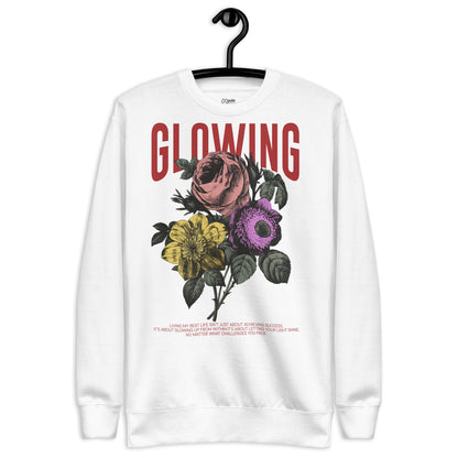 Glowing - Unisex Premium Sweatshirt by MASIN Fashion – Faith - based Wear