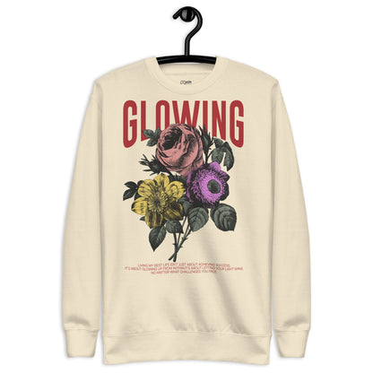 Glowing - Unisex Premium Sweatshirt by MASIN Fashion – Faith - based Wear