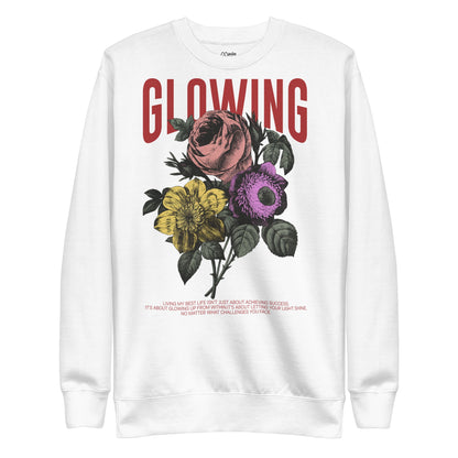 Glowing - Unisex Premium Sweatshirt by MASIN Fashion – Faith - based Wear