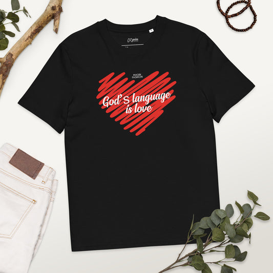 God is love - Unisex Premium Organic Cotton T-Shirt by MASIN Fashion – Faith - based Wear