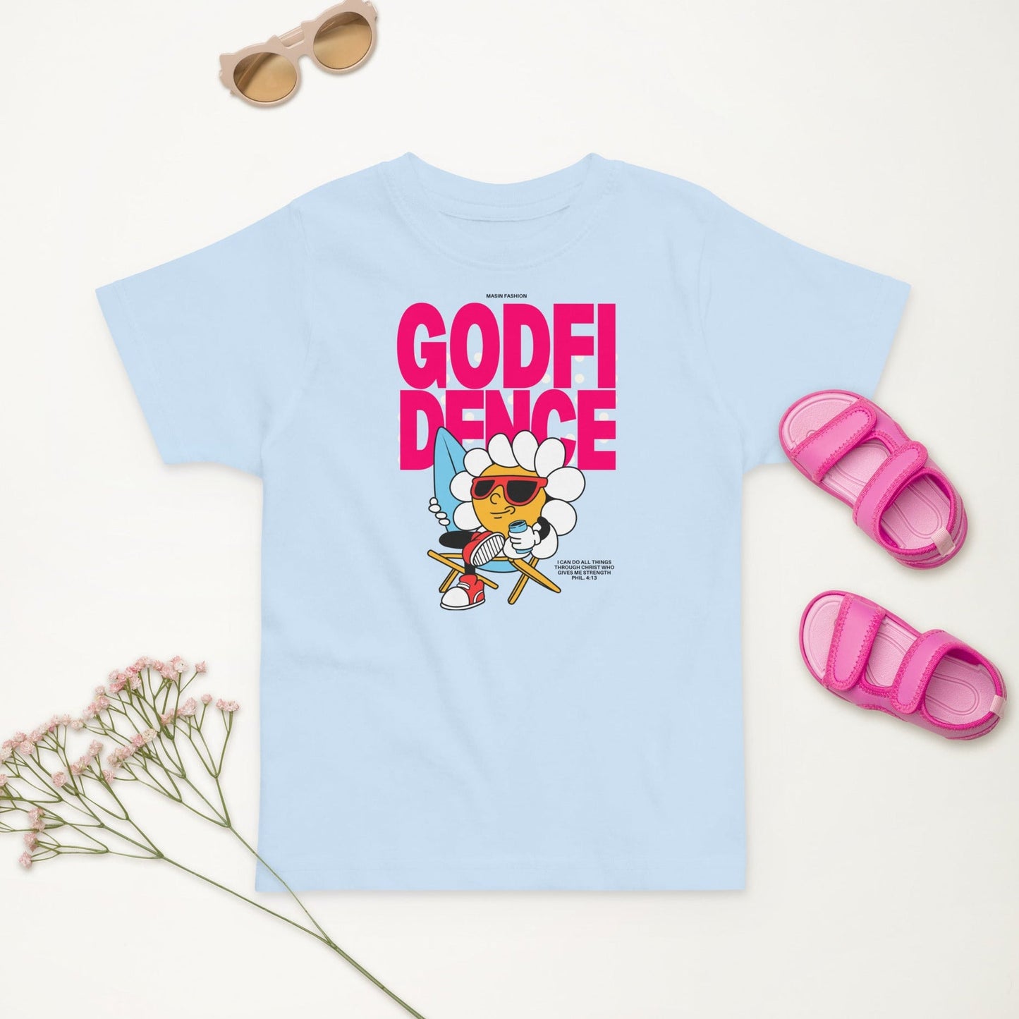 Godfidence - Masin Toddler Tee by MASIN Fashion – Faith-based Wear