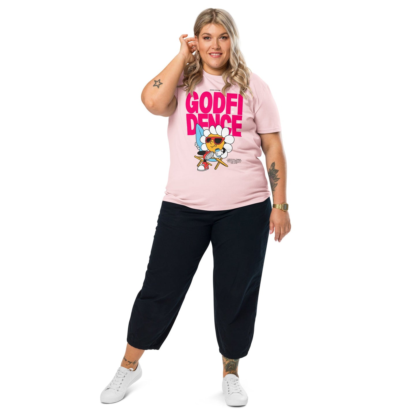 Godfidence Unisex Premium Organic Cotton T-Shirt by MASIN Fashion – Faith - based Wear