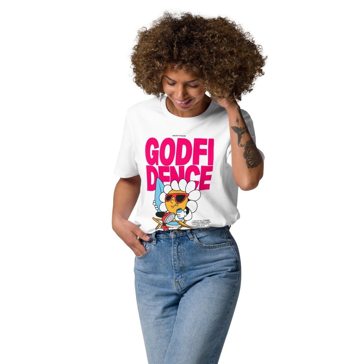 Godfidence Unisex Premium Organic Cotton T-Shirt by MASIN Fashion – Faith - based Wear