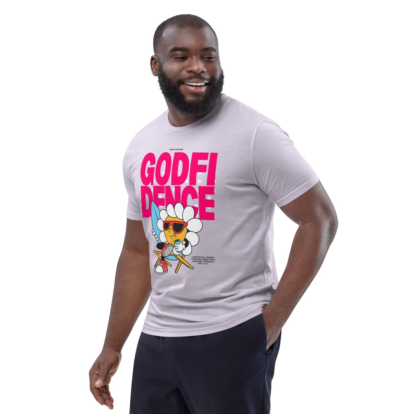 Godfidence Unisex Premium Organic Cotton T-Shirt by MASIN Fashion – Faith - based Wear