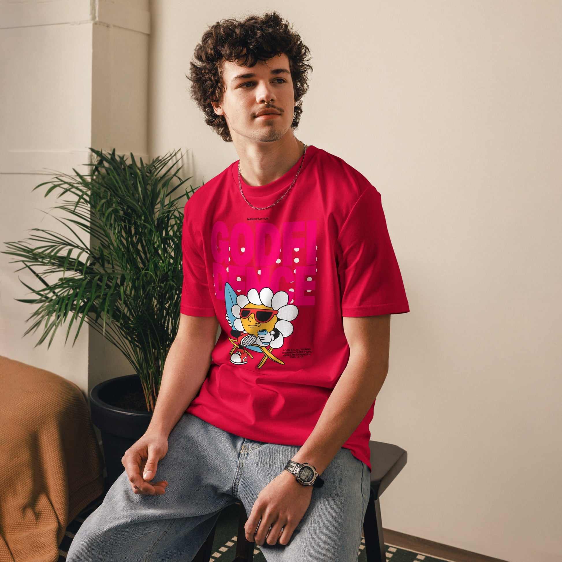 Godfidence Unisex Premium Organic Cotton T-Shirt by MASIN Fashion – Faith - based Wear