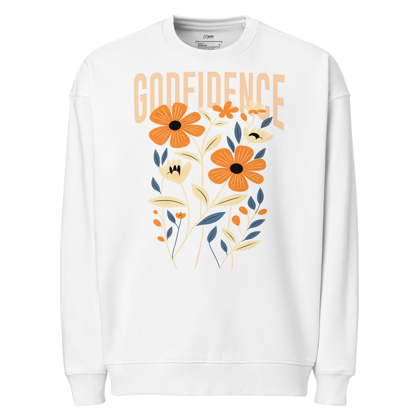 Godfidence - Unisex Premium Organic Oversized Jumper by MASIN Fashion – Faith - based Wear