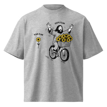 God's plan - Unisex Luxe Oversized High Neck T-Shirt by MASIN Fashion – Faith - based Wear