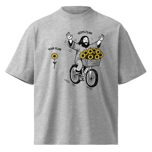 God's plan - Unisex Luxe Oversized High Neck T-Shirt by MASIN Fashion – Faith - based Wear
