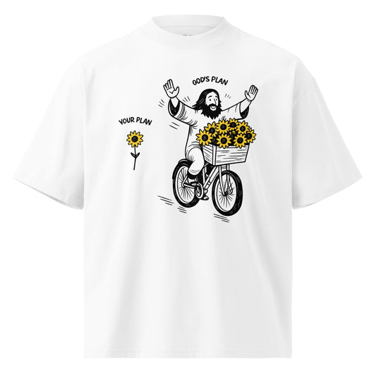 God's plan - Unisex Luxe Oversized High Neck T-Shirt by MASIN Fashion – Faith - based Wear