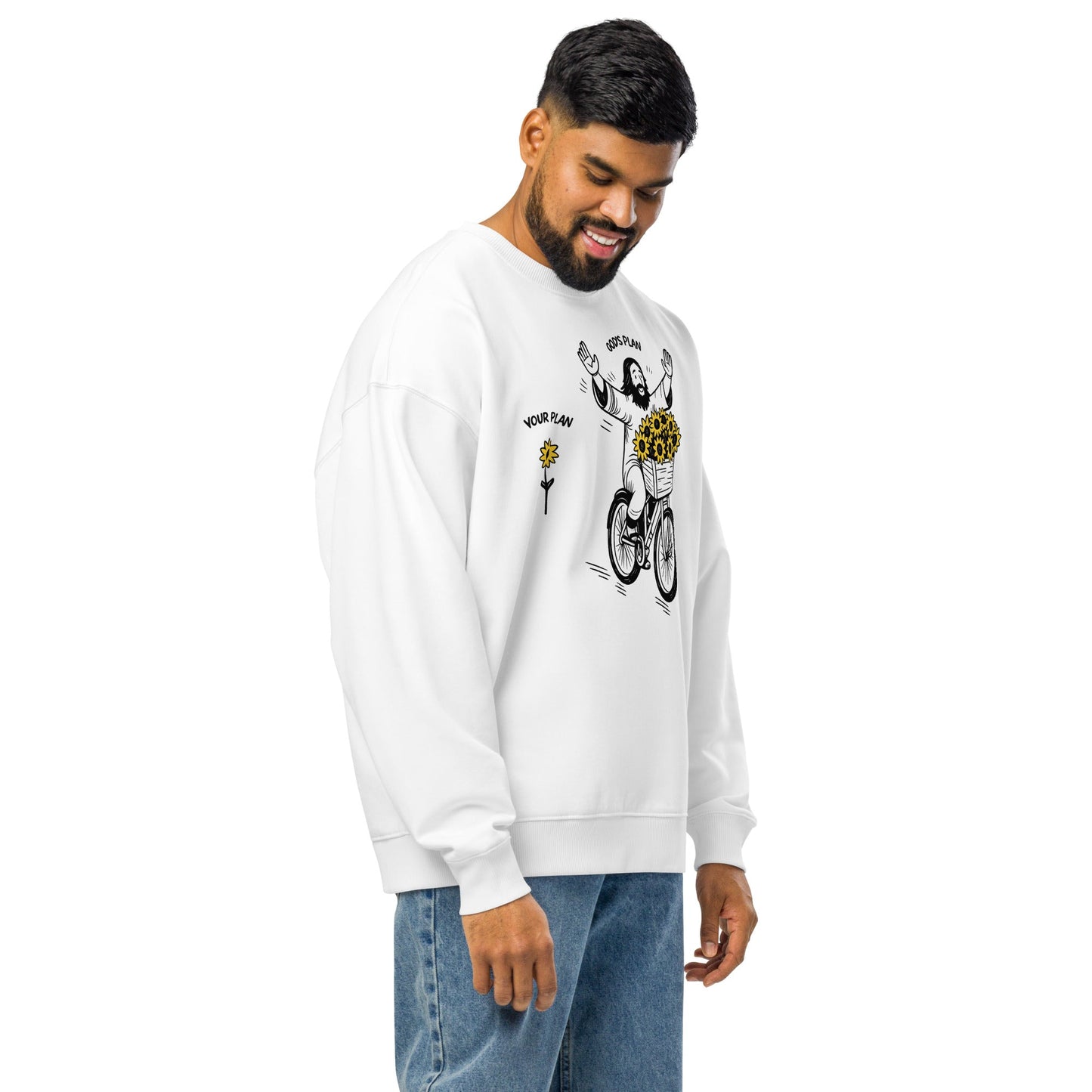 God's plan - Unisex Premium Organic Oversized Jumper by MASIN Fashion – Faith - based Wear