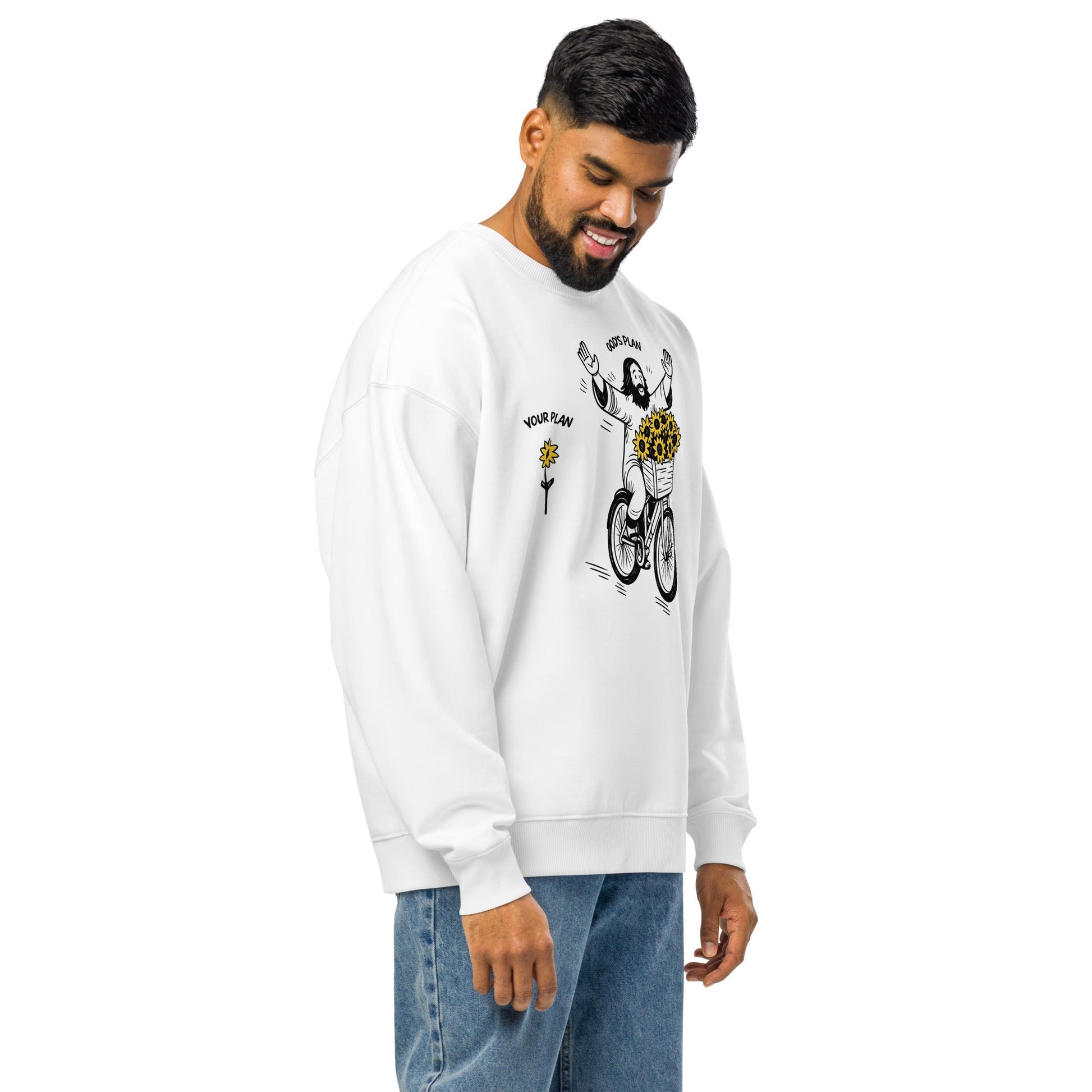 God's plan - Unisex Premium Organic Oversized Jumper by MASIN Fashion – Faith - based Wear