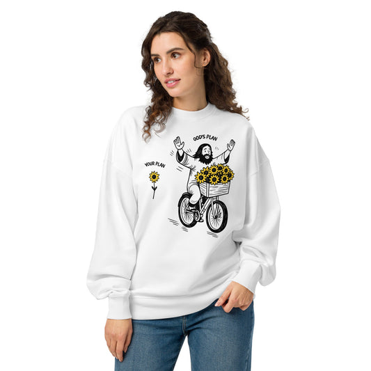 God's plan - Unisex Premium Organic Oversized Jumper by MASIN Fashion – Faith - based Wear