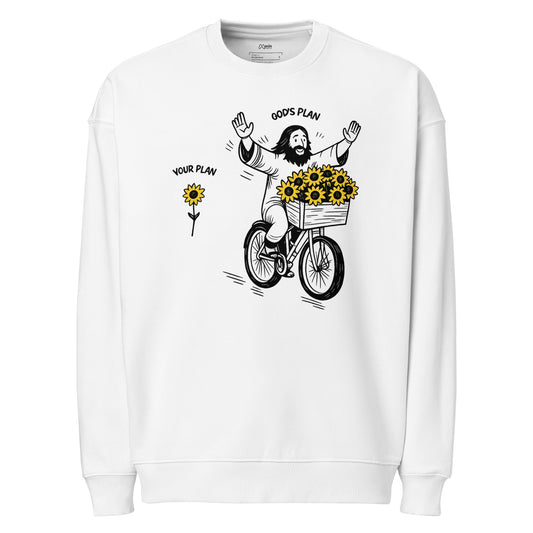 God's plan - Unisex Premium Organic Oversized Jumper by MASIN Fashion – Faith - based Wear