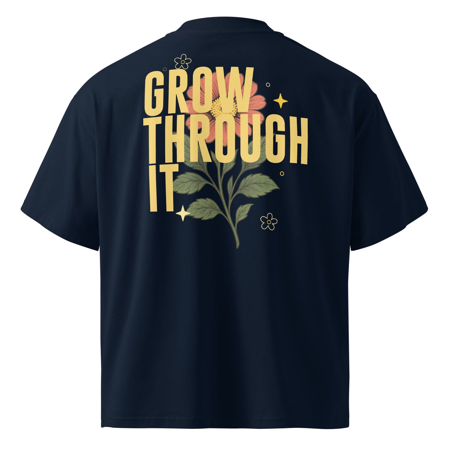 Grow through it - Unisex Luxe Oversized High Neck T-Shirt by MASIN Fashion – Faith - based Wear