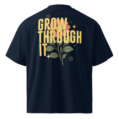 Grow through it - Unisex Luxe Oversized High Neck T-Shirt by MASIN Fashion – Faith - based Wear