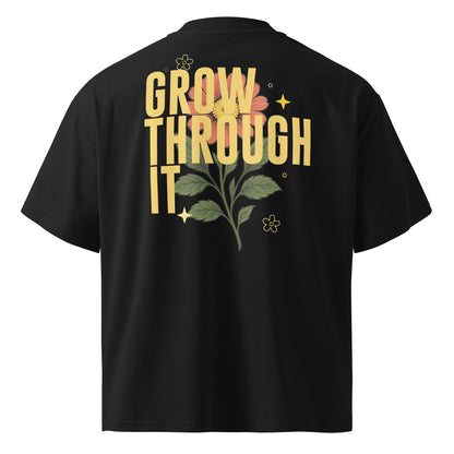 Grow through it - Unisex Luxe Oversized High Neck T-Shirt by MASIN Fashion – Faith - based Wear