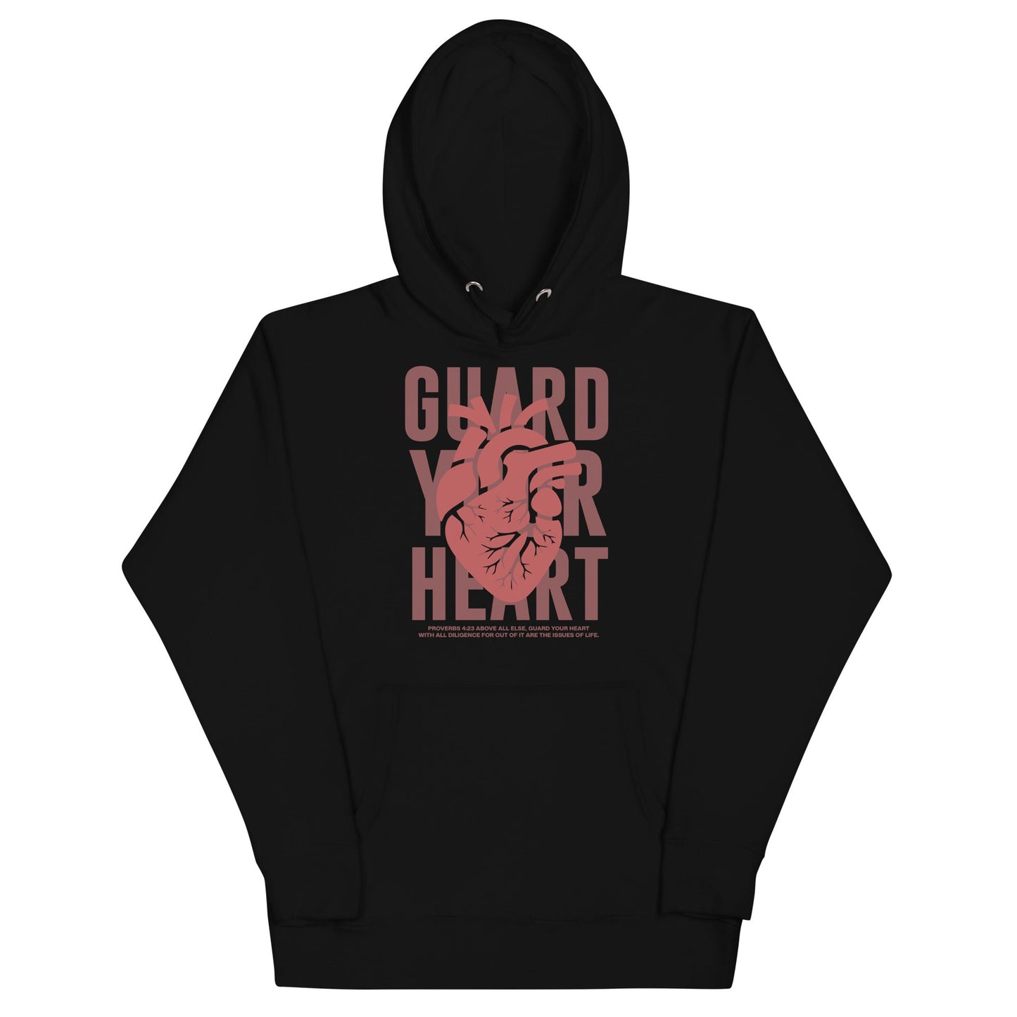 Guard your Heart - Unisex LUXE Edition Hoodie - White & Black by MASIN Fashion – Faith - based Wear