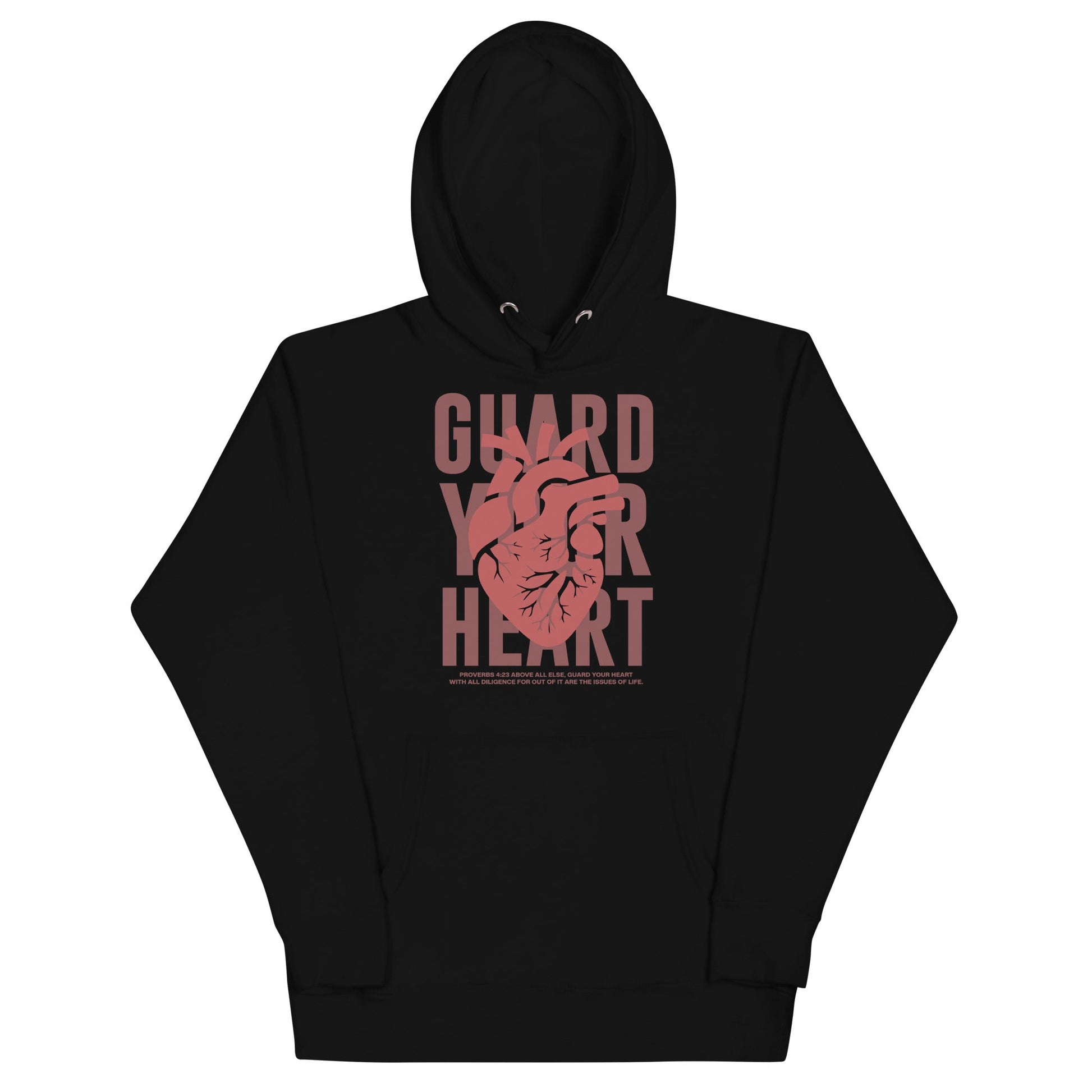 Guard your Heart - Unisex LUXE Edition Hoodie - White & Black by MASIN Fashion – Faith - based Wear
