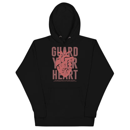 Guard your Heart - Unisex LUXE Edition Hoodie - White & Black by MASIN Fashion – Faith - based Wear