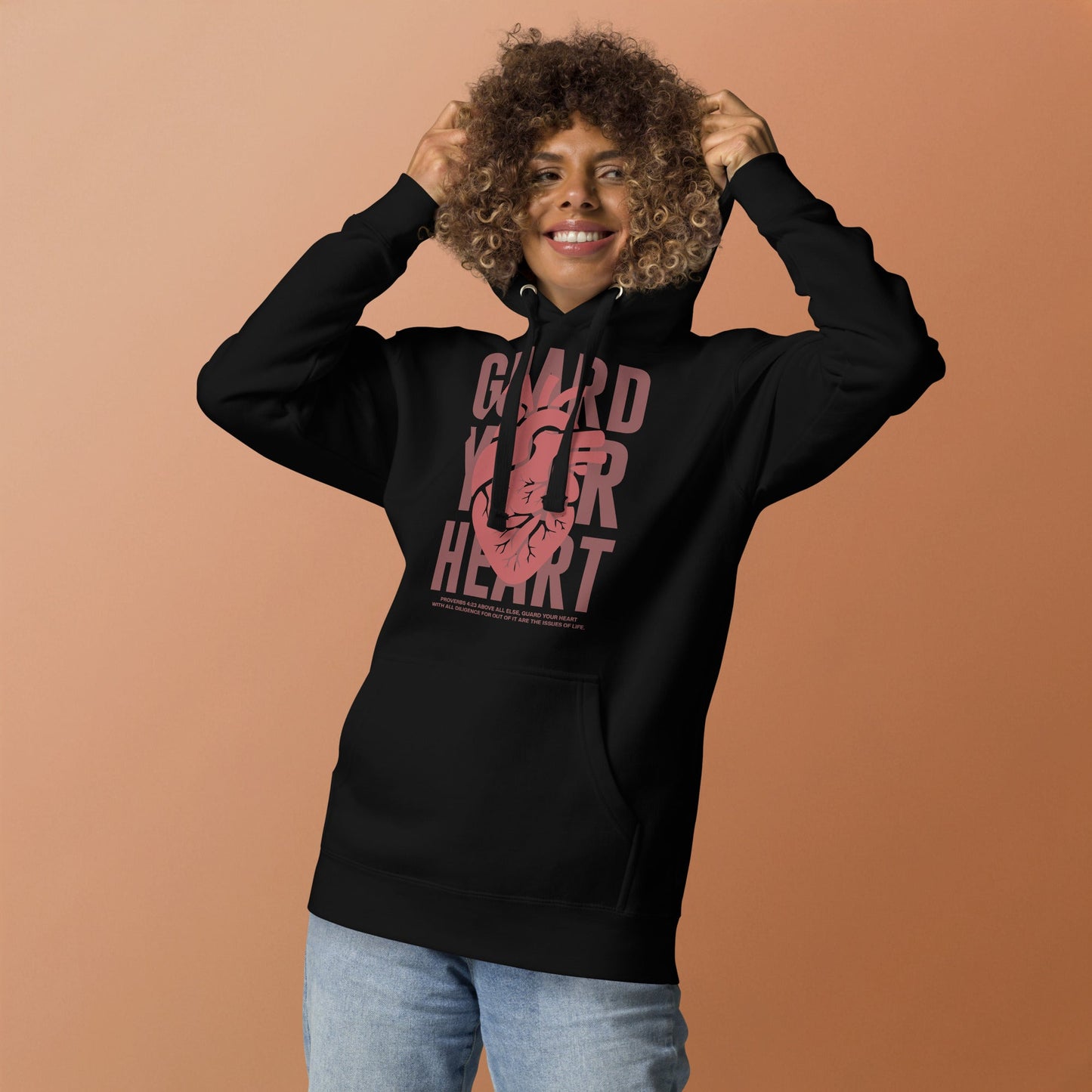 Guard your Heart - Unisex LUXE Edition Hoodie - White & Black by MASIN Fashion – Faith - based Wear