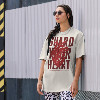 Guard your heart Unisex Vintage Oversized T-Shirt by MASIN Fashion – Faith - based Wear