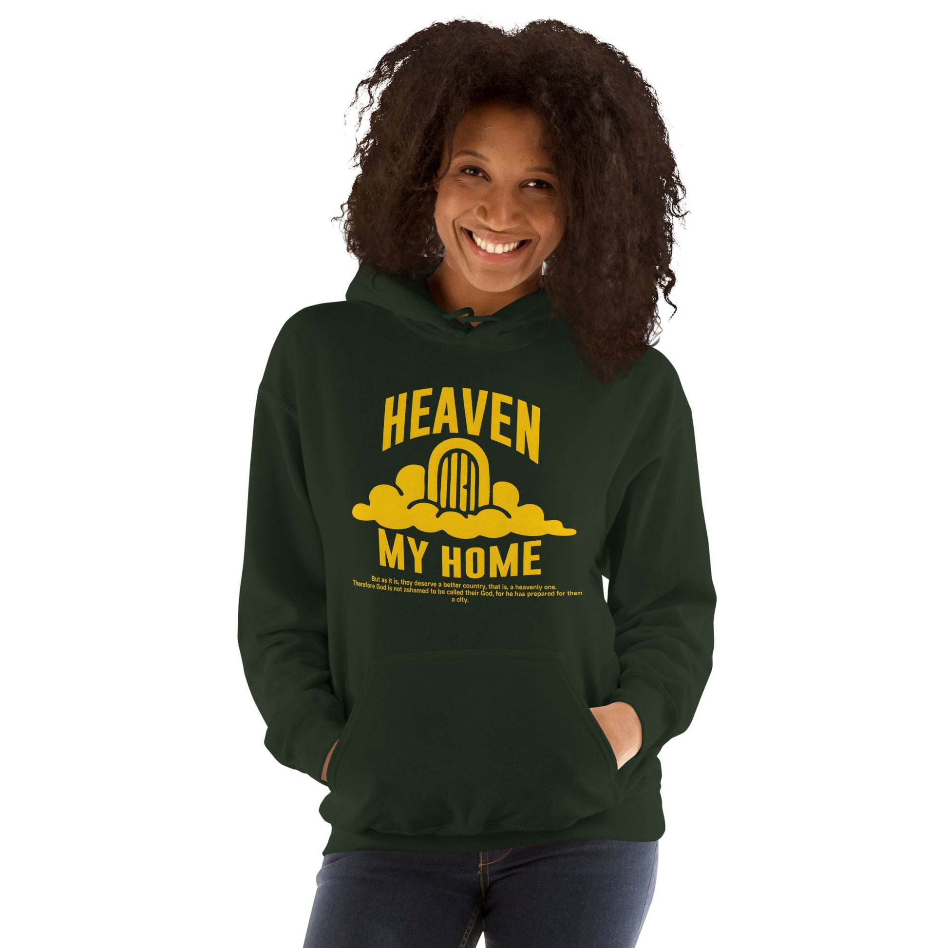 Heaven my Home - MASIN Luxe Unisex Hoodie by MASIN Fashion – Faith - based Wear