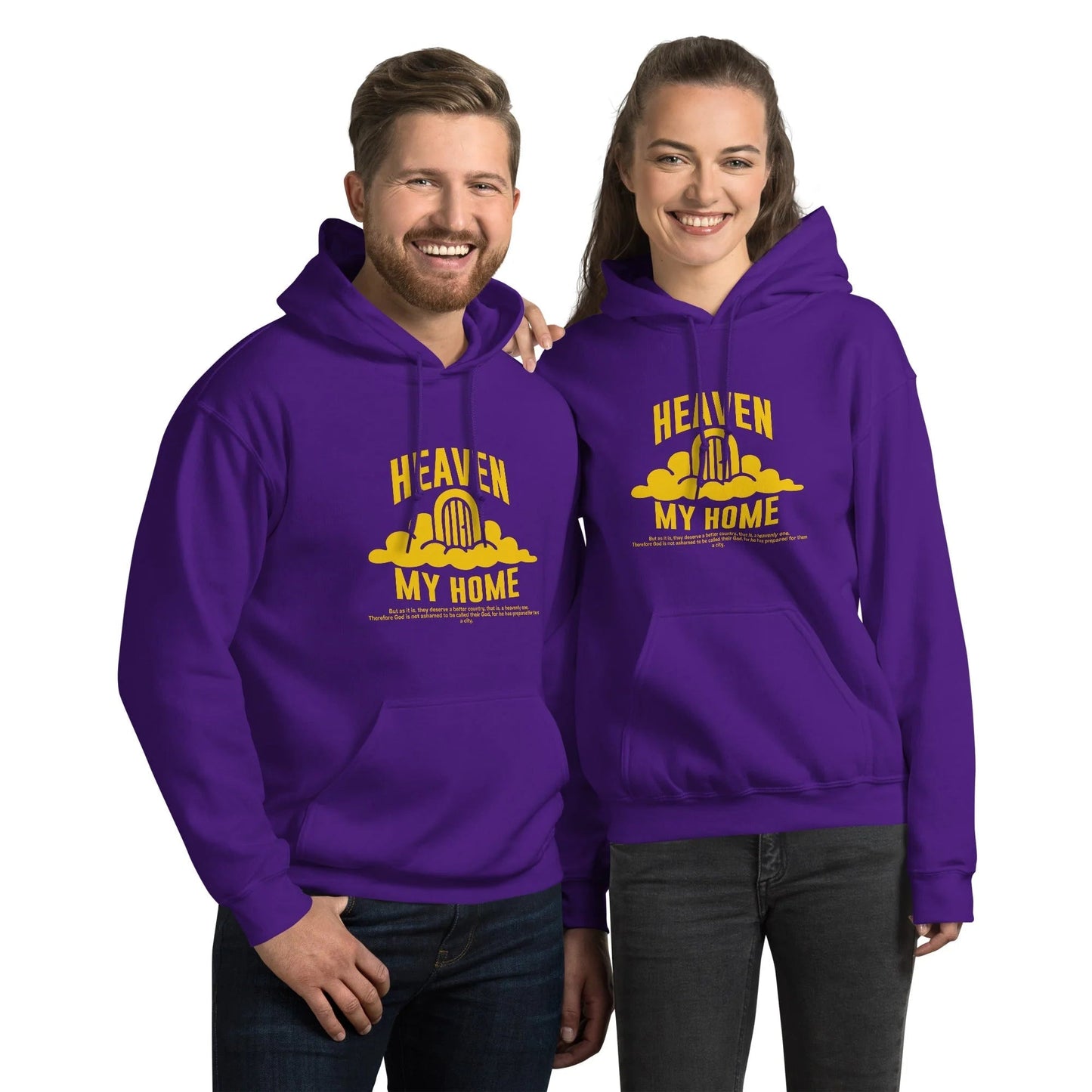 Heaven my Home - MASIN Luxe Unisex Hoodie by MASIN Fashion – Faith - based Wear