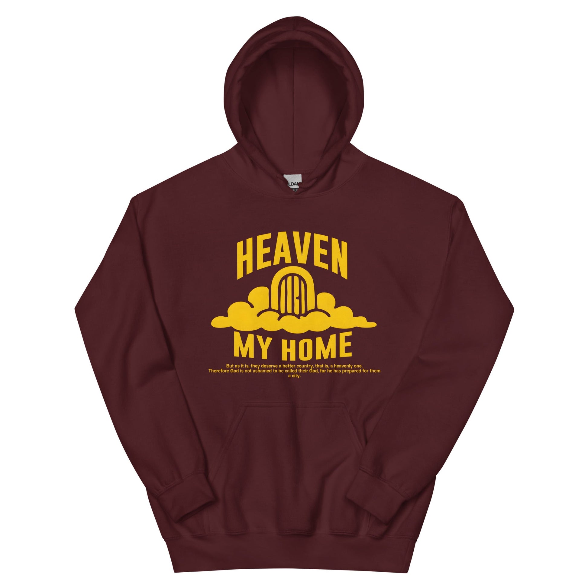 Heaven my Home - MASIN Luxe Unisex Hoodie by MASIN Fashion – Faith - based Wear