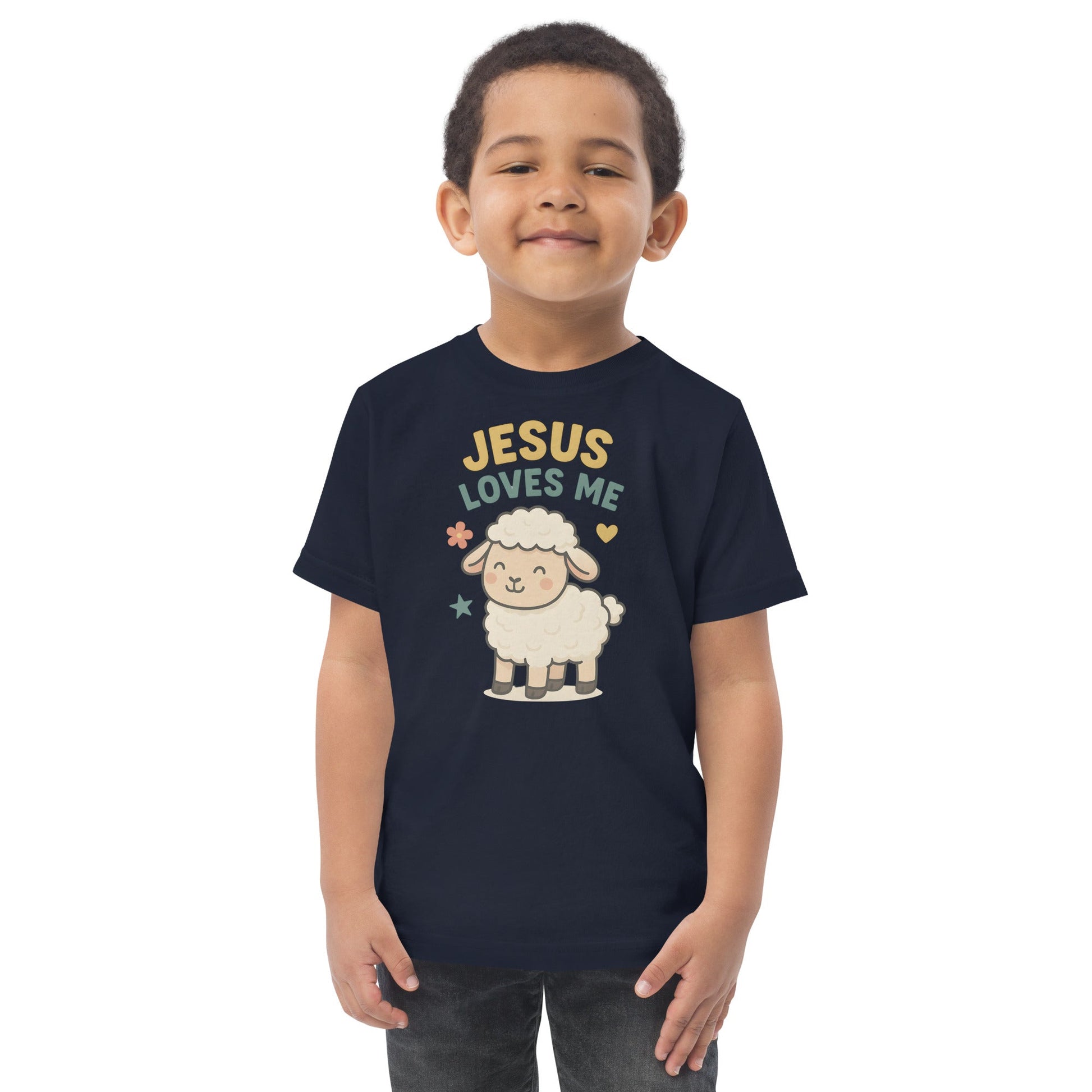 Jesus Loves me Sheep - Masin Toddler Tee by MASIN Fashion – Faith - based Wear