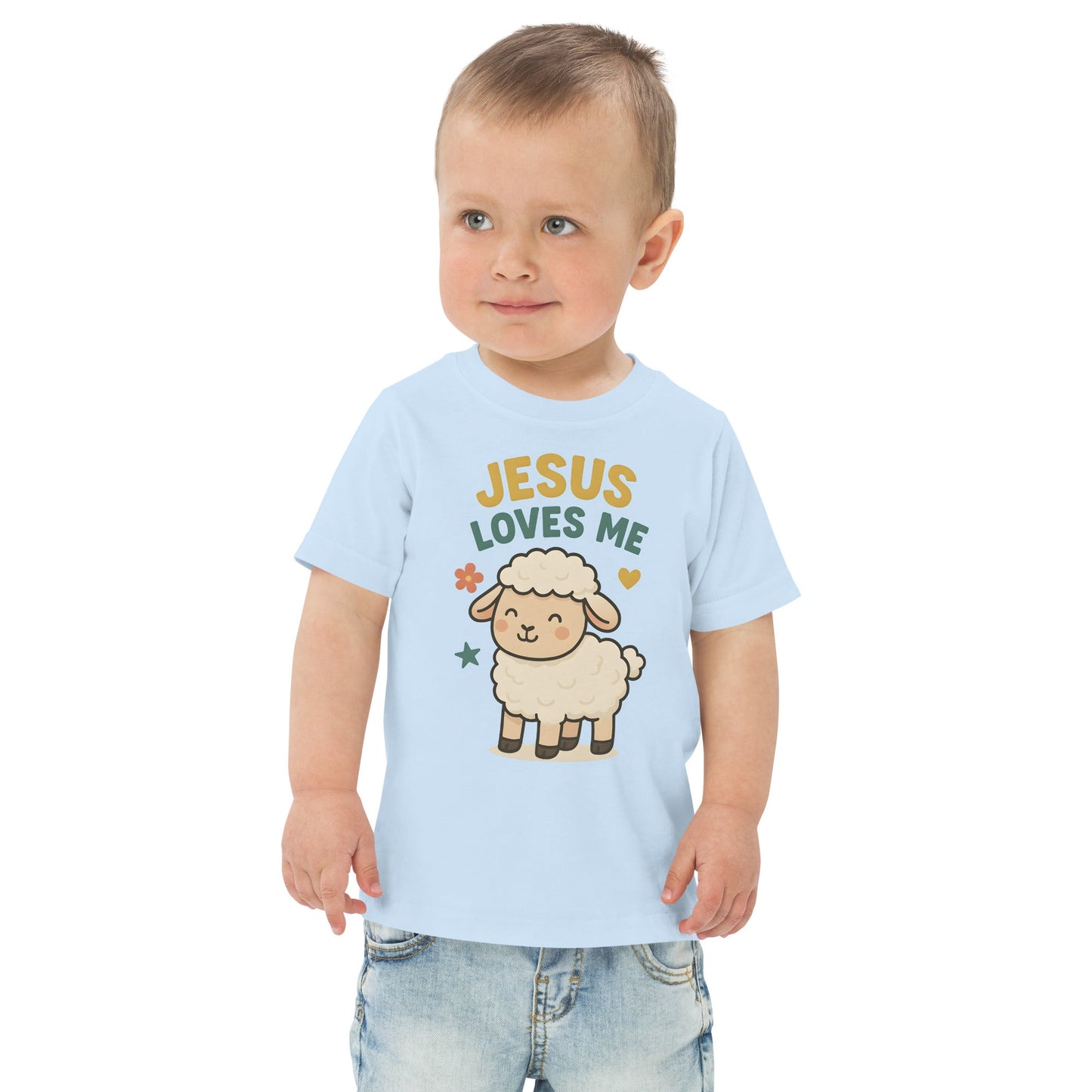 Jesus Loves me Sheep - Masin Toddler Tee by MASIN Fashion – Faith - based Wear