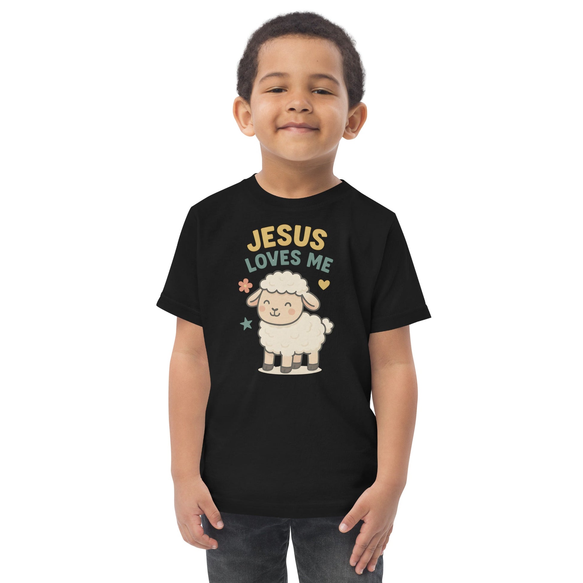 Jesus Loves me Sheep - Masin Toddler Tee by MASIN Fashion – Faith - based Wear