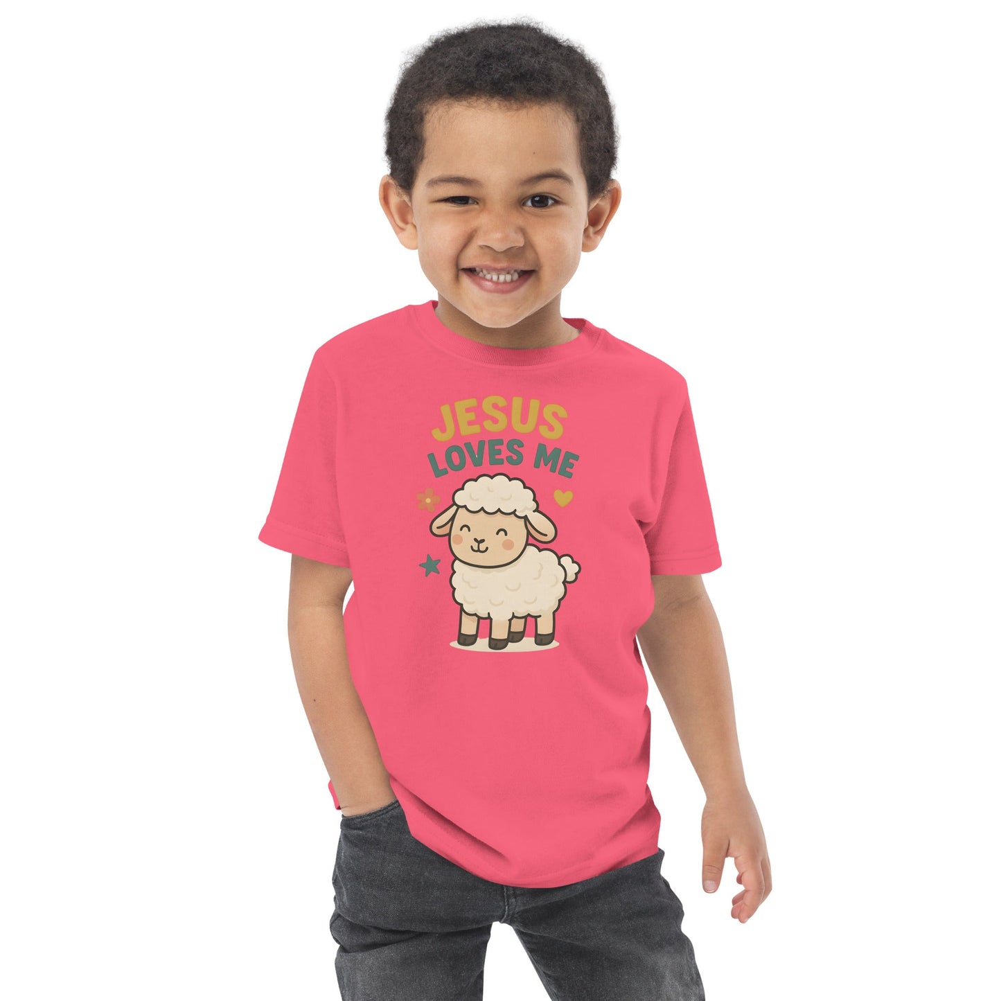 Jesus Loves me Sheep - Masin Toddler Tee by MASIN Fashion – Faith - based Wear