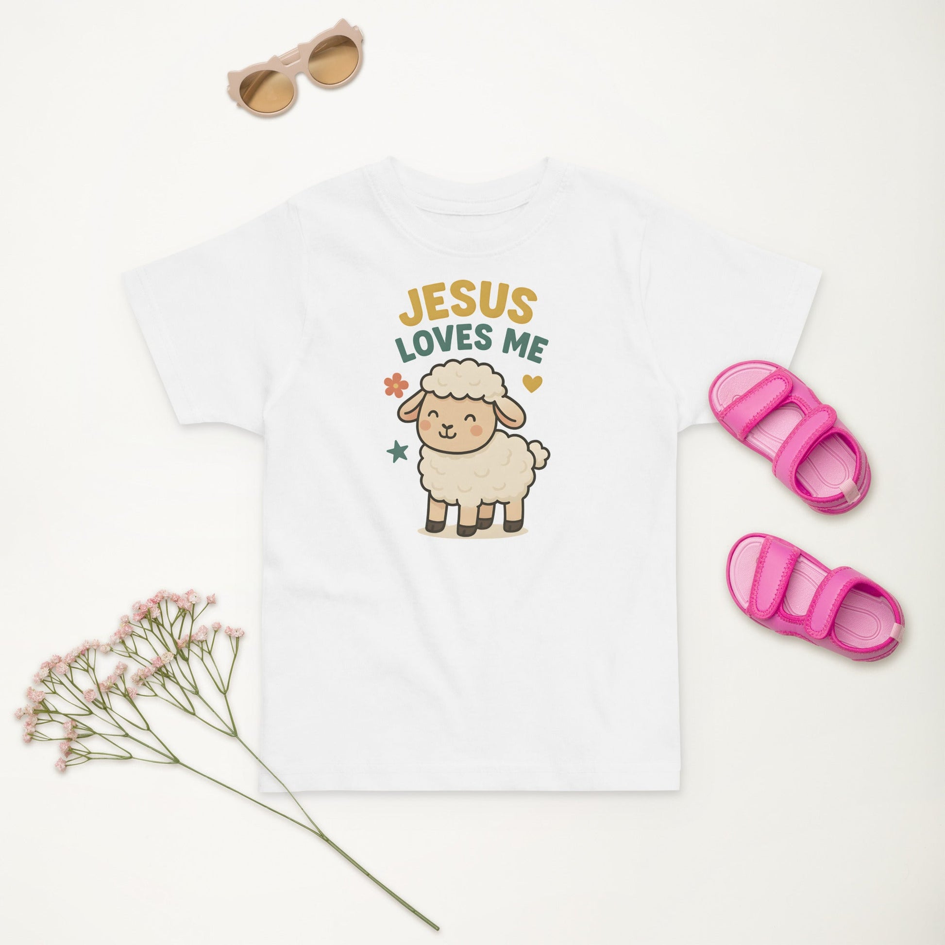 Jesus Loves me Sheep - Masin Toddler Tee by MASIN Fashion – Faith - based Wear