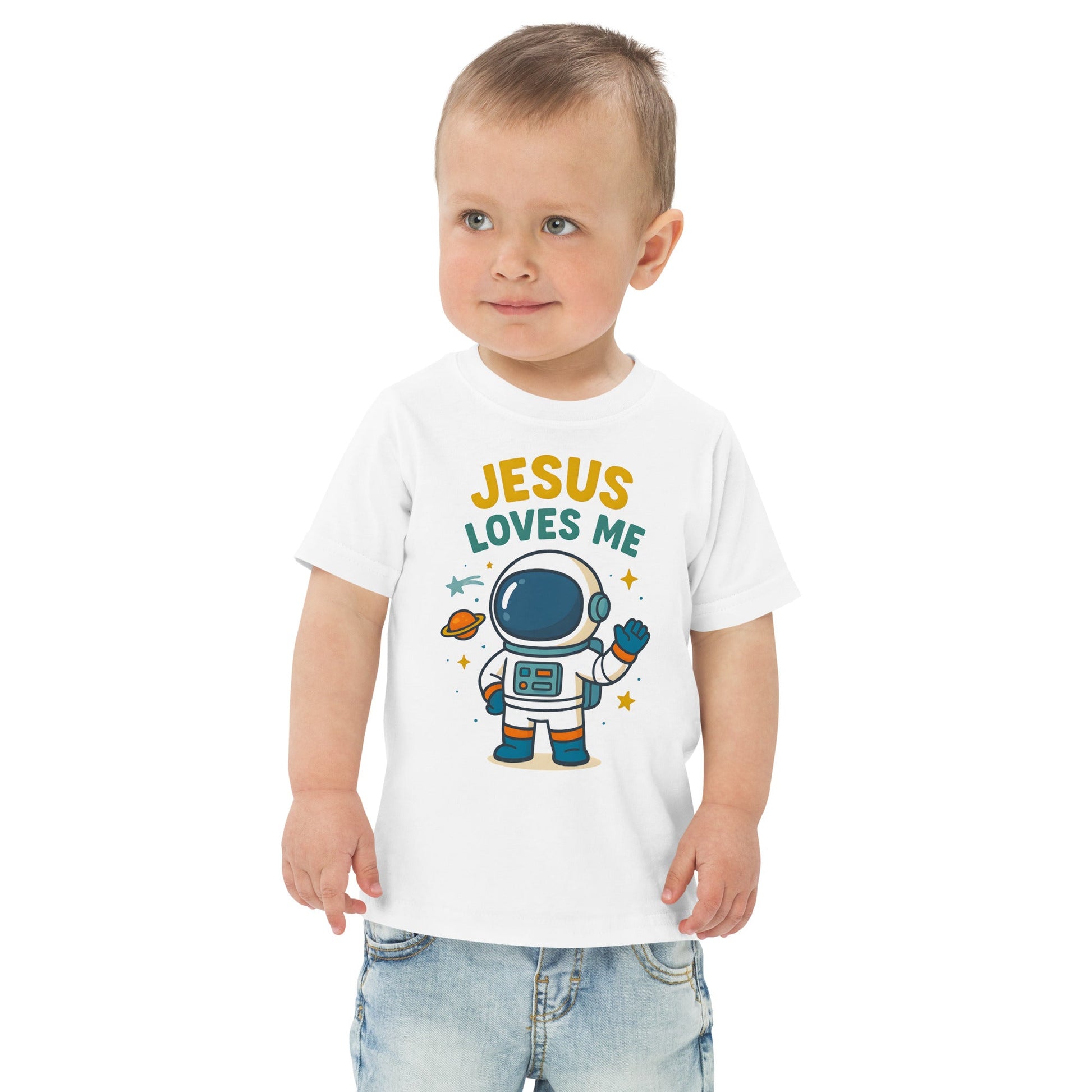 Jesus loves me Space - Unisex Toddler Tee by MASIN Fashion – Faith - based Wear