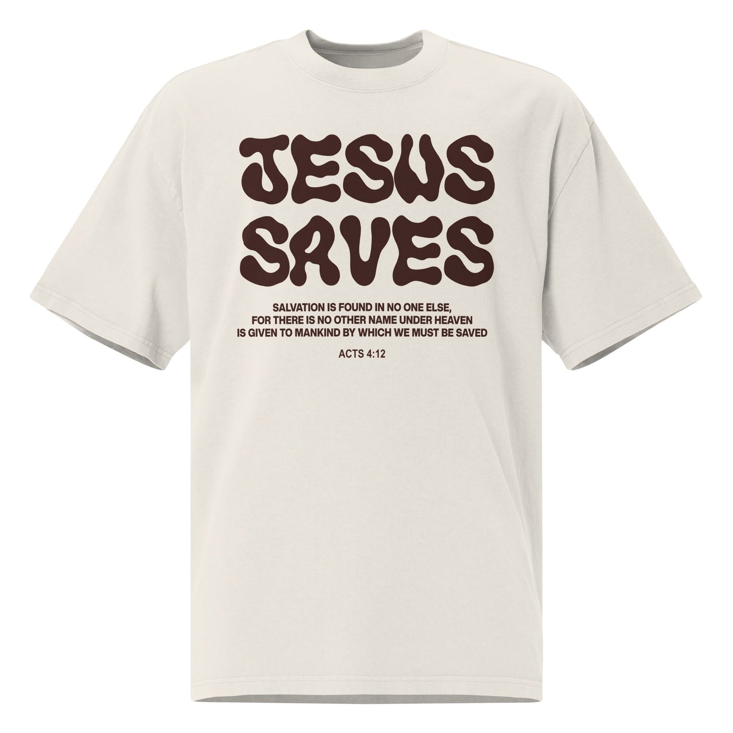 Jesus Saves - Unisex Vintage Oversized T-Shirt by MASIN Fashion – Faith - based Wear