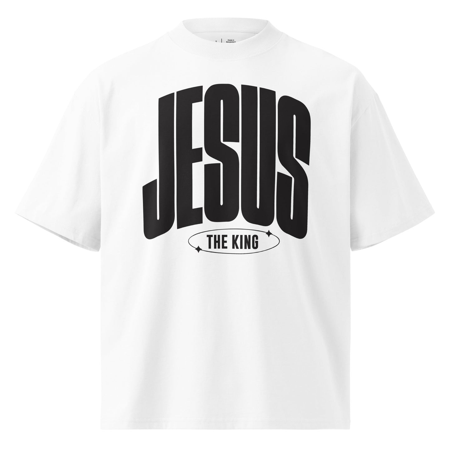 Jesus the King - Unisex Luxe Oversized High Neck T-Shirt by MASIN Fashion – Faith - based Wear