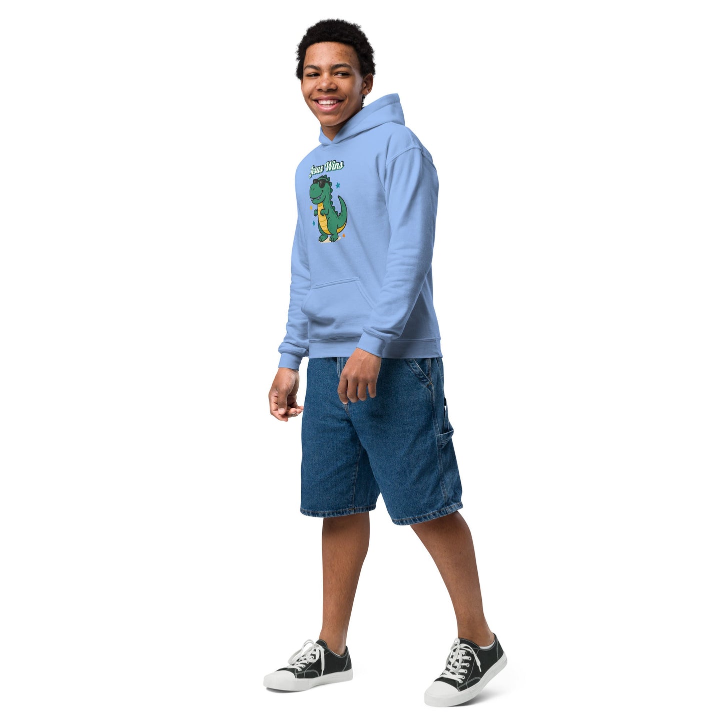 Jesus Wins - Youth essentials hoodie by MASIN Fashion – Faith - based Wear