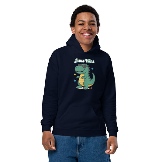 Jesus Wins - Youth essentials hoodie by MASIN Fashion – Faith - based Wear