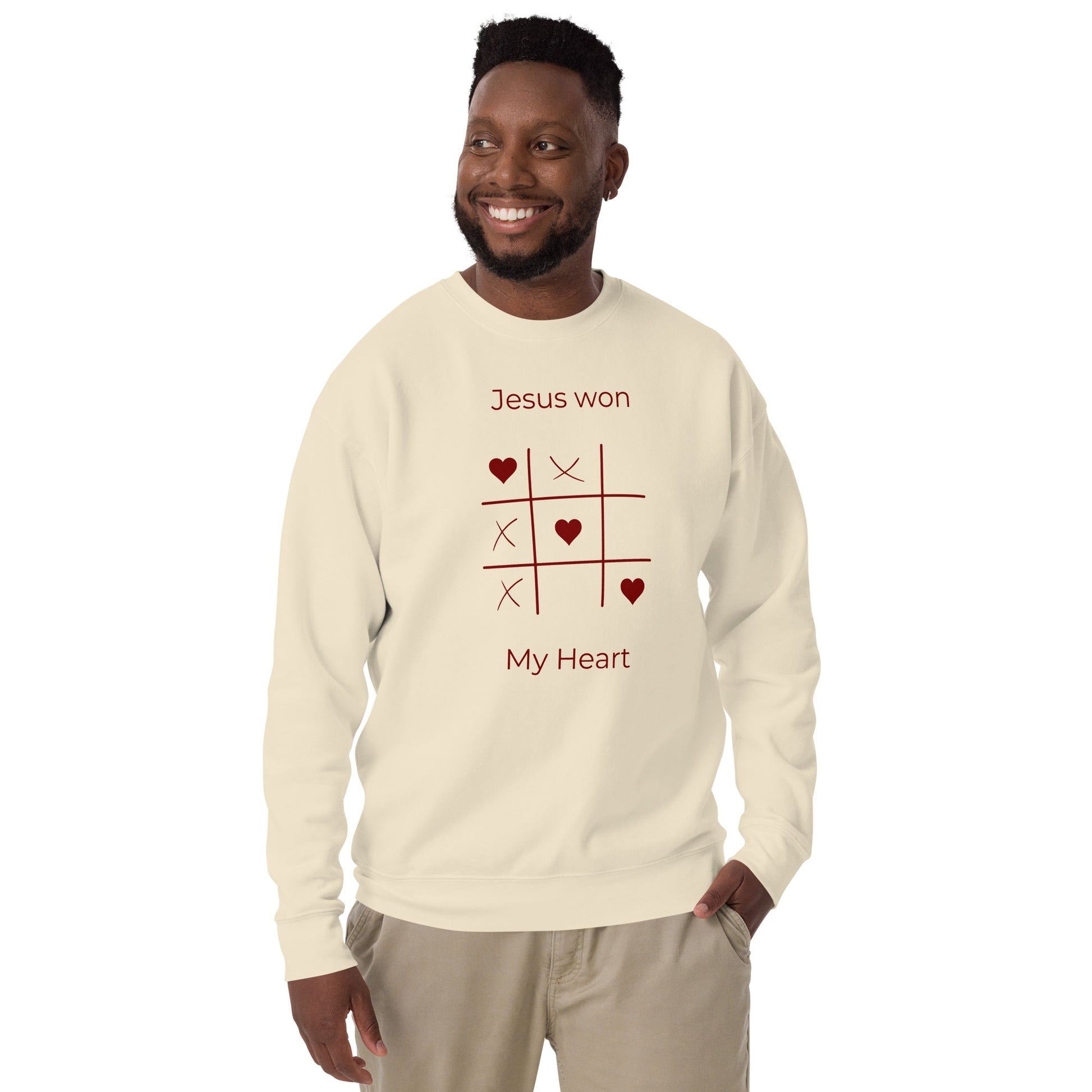 Jesus Won My Heart - Unisex Premium Jumper by MASIN Fashion – Faith - based Wear