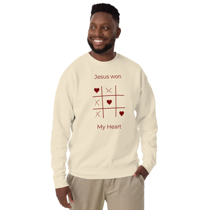 Jesus Won My Heart - Unisex Premium Jumper by MASIN Fashion – Faith - based Wear
