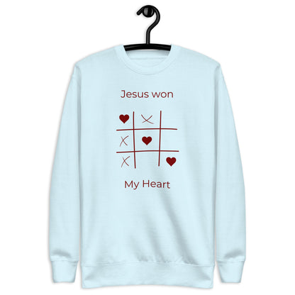 Jesus Won My Heart - Unisex Premium Jumper by MASIN Fashion – Faith - based Wear
