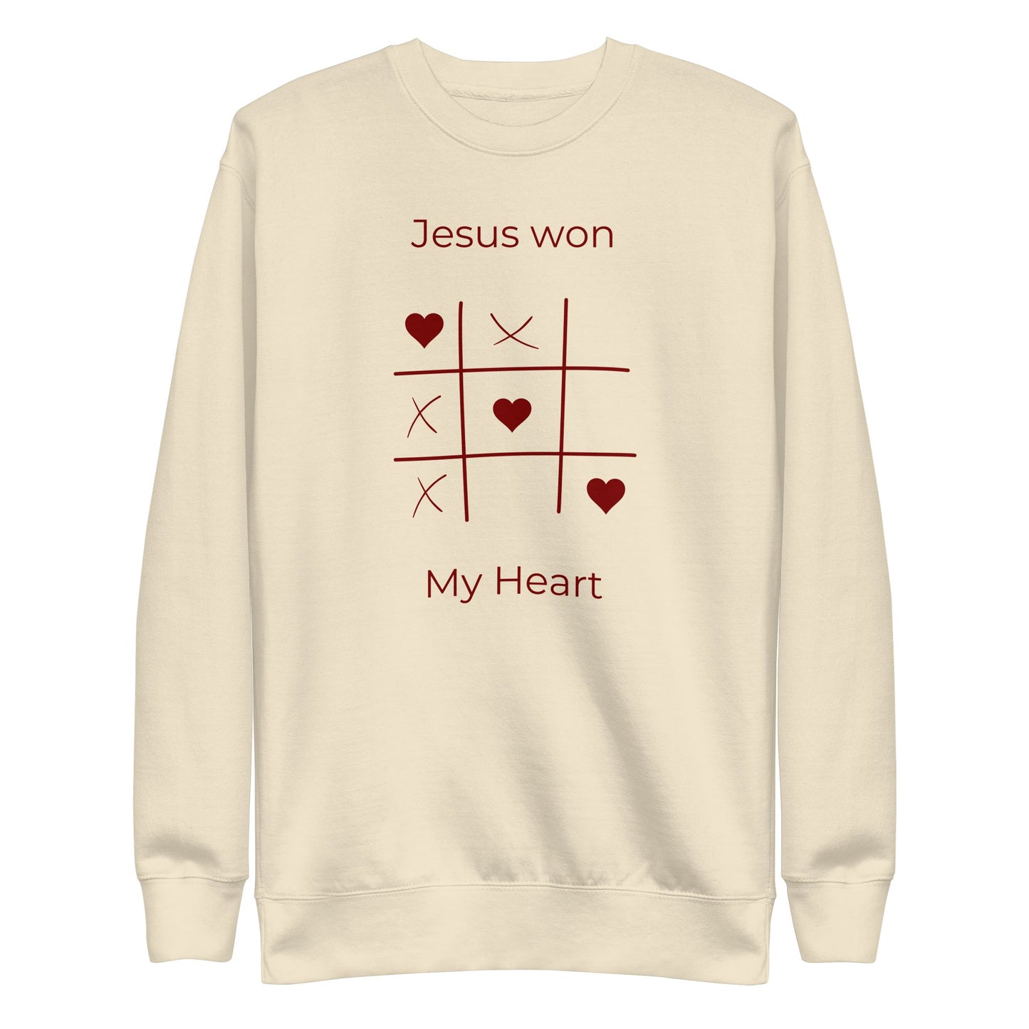Jesus Won My Heart - Unisex Premium Jumper by MASIN Fashion – Faith - based Wear