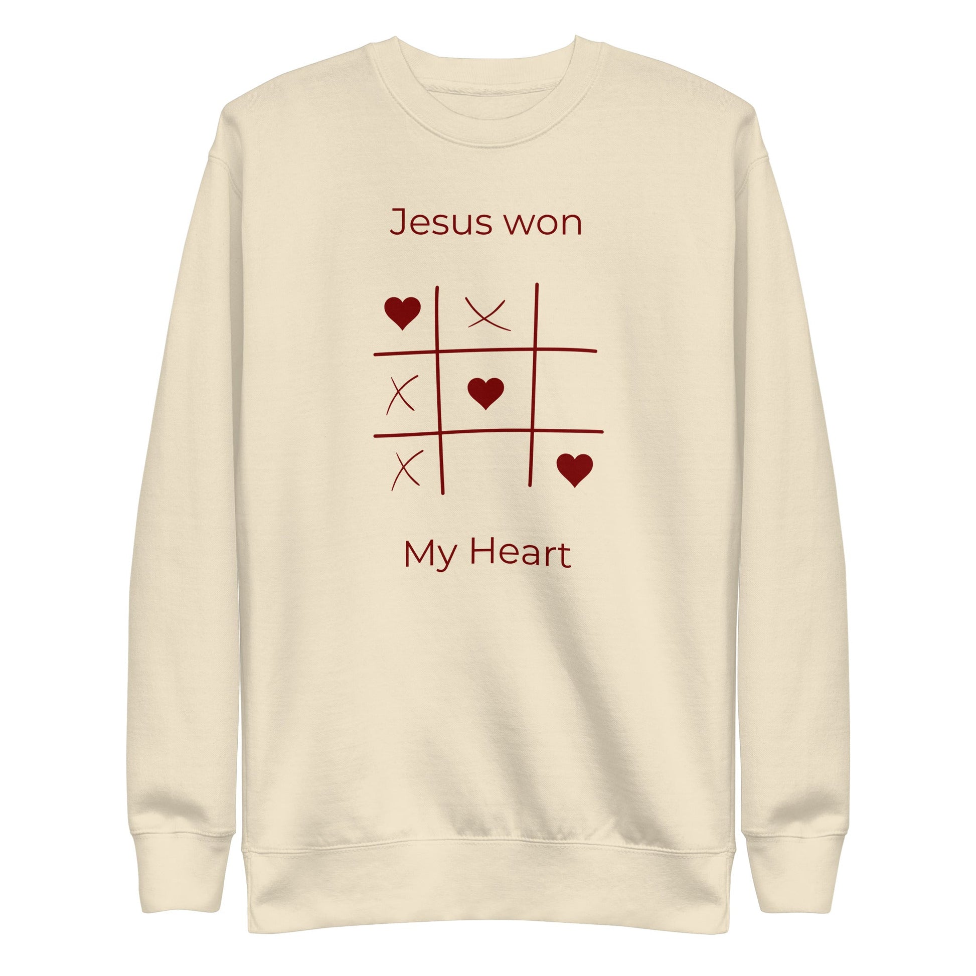 Jesus Won My Heart - Unisex Premium Jumper by MASIN Fashion – Faith - based Wear
