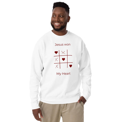 Jesus Won My Heart - Unisex Premium Jumper by MASIN Fashion – Faith - based Wear