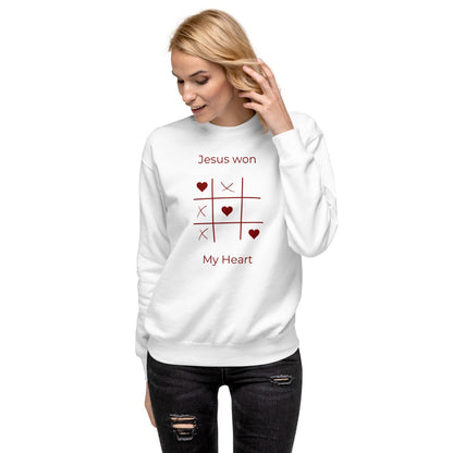 Jesus Won My Heart - Unisex Premium Jumper by MASIN Fashion – Faith - based Wear